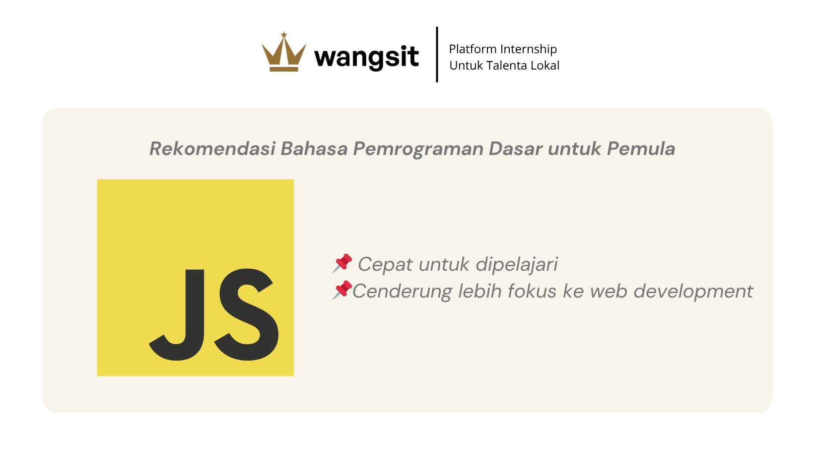 Rekomendasi Bahasa Pemrograman Dasar untuk Pemula yaitu javascript.